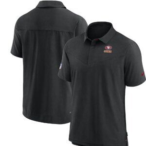 San Francisco 49ers Nike Dri Fit Sideline Lockup Performance Men's Polo Black L